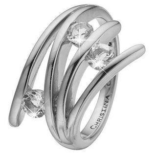 Christina Collect 925 sterling silver Balance Love with White Topaz in clasp setting, model 4.1.A
